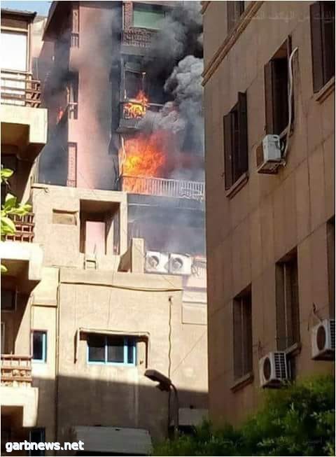 اندلاع حريق هائل فى مستشفى الحسين الجامعي