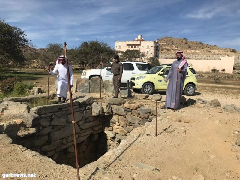 لجنة الآبار المكشوفة ببلجرشي تقف على عدد من الآبار التي تشكّل خطرا على الأهالي