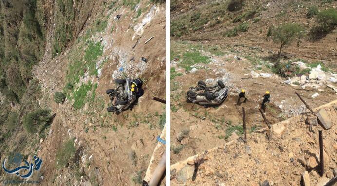 وفاة شخصين بعد سقوط سيارتهما من منحدرات فيفا
