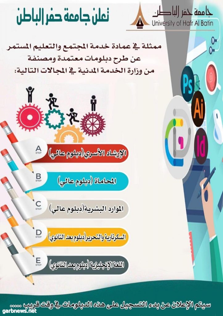 جامعة حفر الباطن تطرح دبلومات في عده تخصصات