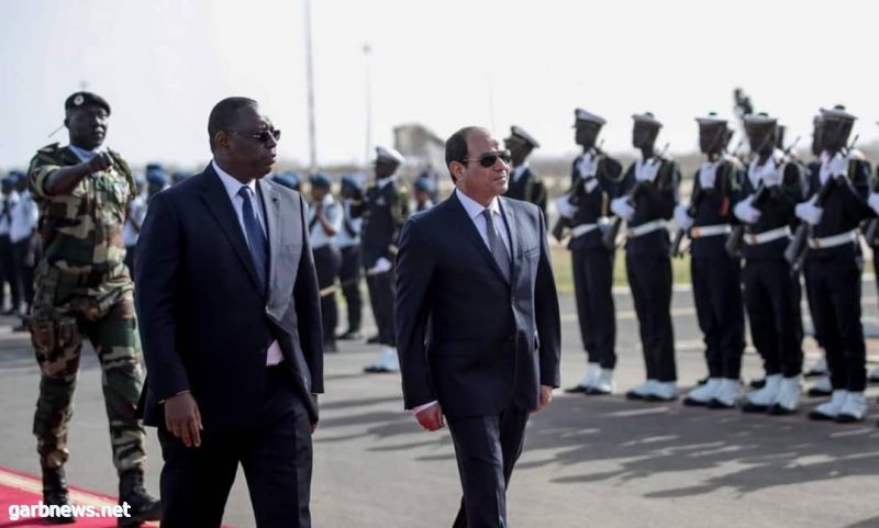 وصول الرئيس المصري عبدالفتاح السيسي لعاصمة السنغال داكار