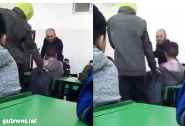 معلم أردني يعتدي على طالب بصورة مروعة داخل الفصل