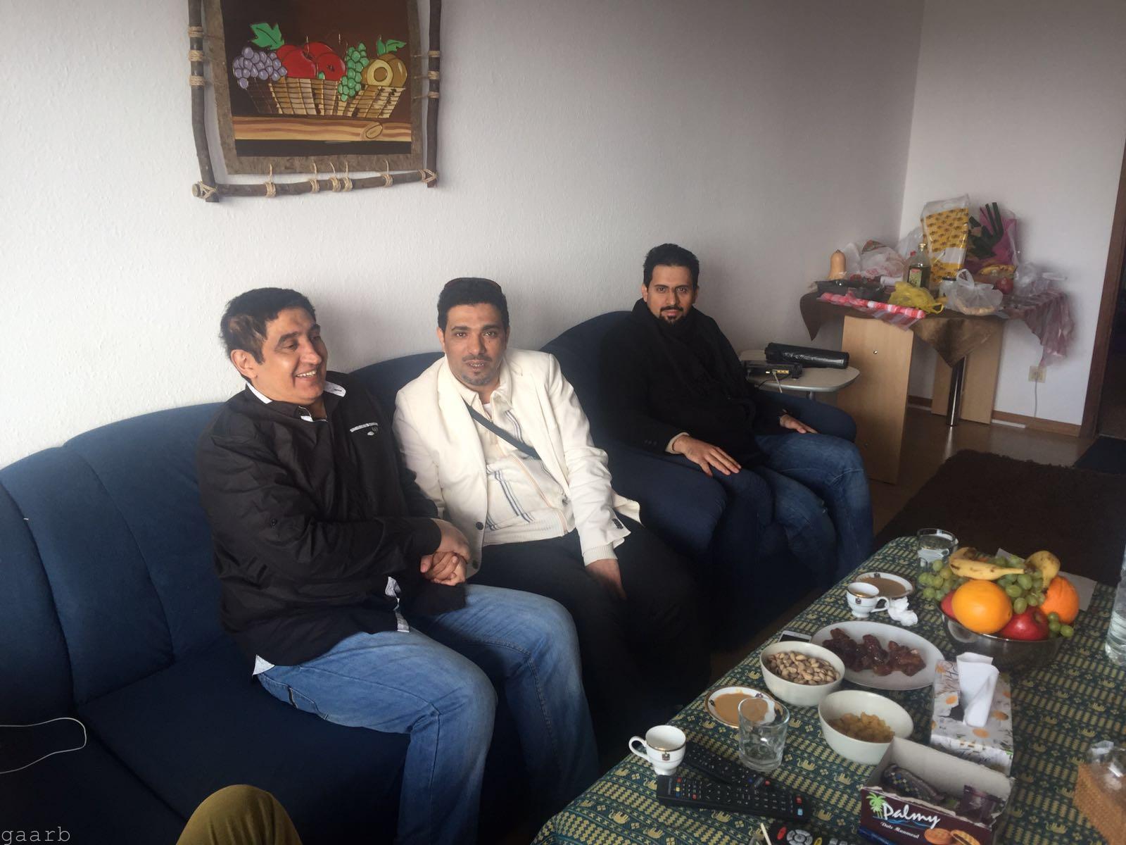 الشيخ رشيد والرائد المالكي يزورون الشاعر احمد الصغير بألمانيا