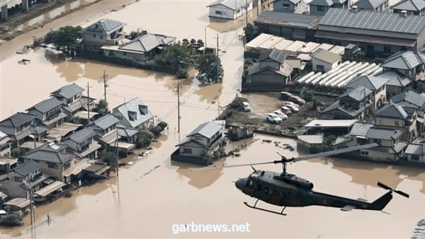فيضانات تضرب اليابان والسلطات تطالب السكان بالهرب