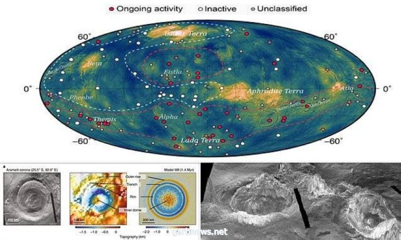 علماء يحددون 37 هيكلاً بركانياً كان نشطاً على كوكب الزهرة