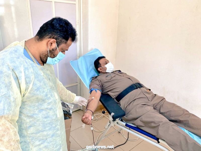 شرطة صامطة تنظم حملة تبرع بالدم لمنسوبيها