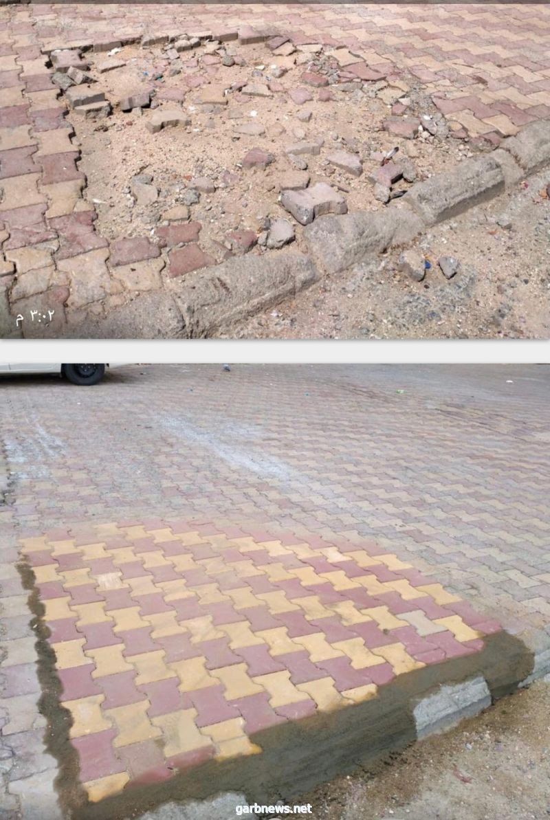 بلدية العزيزية بمكة تُكثف أعمال صيانة الطرق