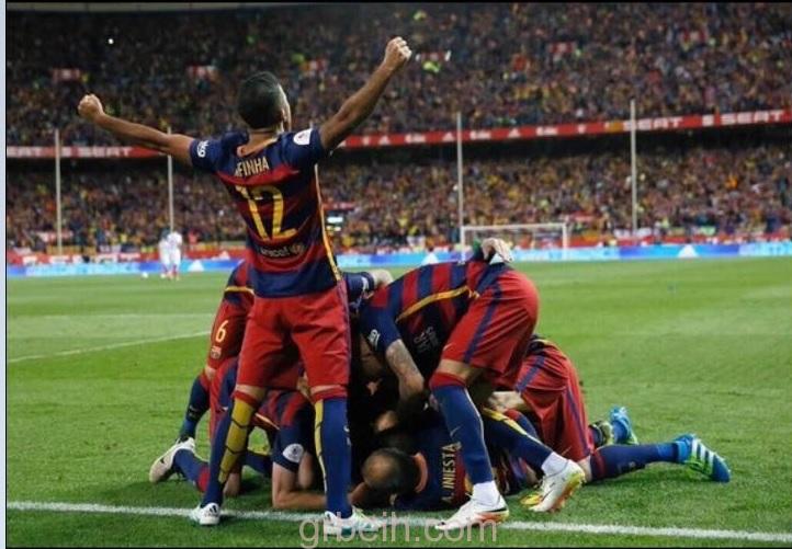 برشلونه بطلاً لكأس ملك اسبانيا