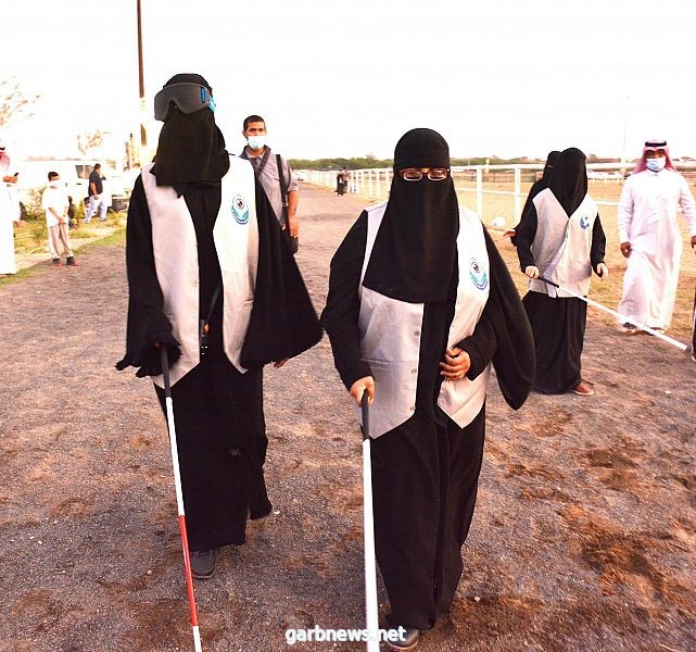 فرع " الرياضة " بجازان يشارك في اليوم العالمي للعصا البيضاء