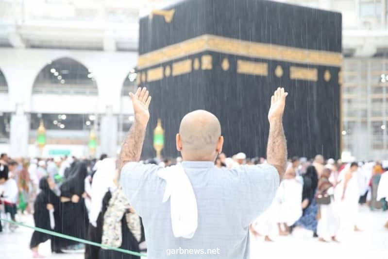 أمطار الخير على المسجد الحرام