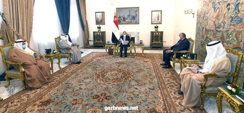 رسالة خطية إلى الرئيس المصري من أمير دولة الكويت.