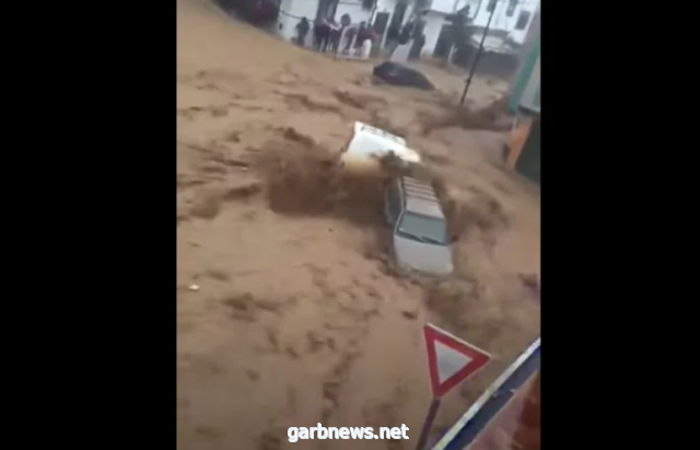 سيول جارفة في تطوان المغربية تحول الشوارع إلى أودية