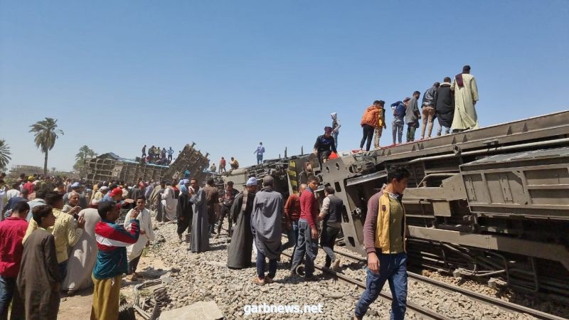 وزارة النقل المصرية تكشف مفاجأة تسببت في حادث قطاري سوهاج