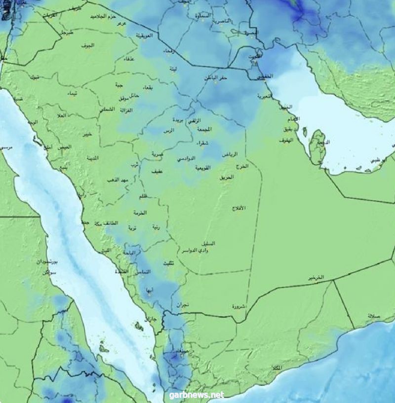  حالة ممطرة تبدأ غدا وتستمر عدة أيام على هذه المناطق