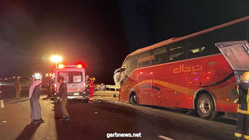 هلال المدينة»: 4 وفيات و48 إصابة في حادث باص طريق الهجرة