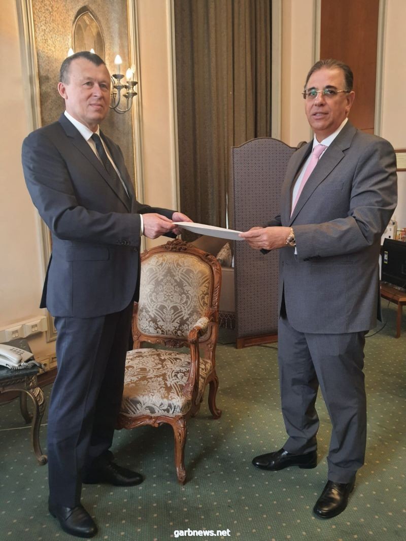 سفير أوكرانيا  يقدم أوراق اعتماده  إلى مساعد وزير الخارجية المصري