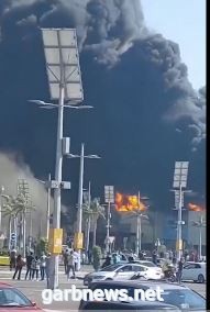 حريق ضخم بكارفور الإسكندرية