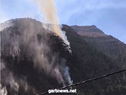 جهود مكثفة للجيش اللبناني والدفاع المدني لإخماد #حريق في غابات صنوبر بجبل #لبنان