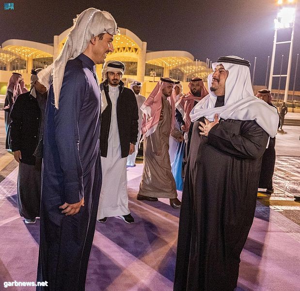 سمو أمير قطر يغادر الرياض