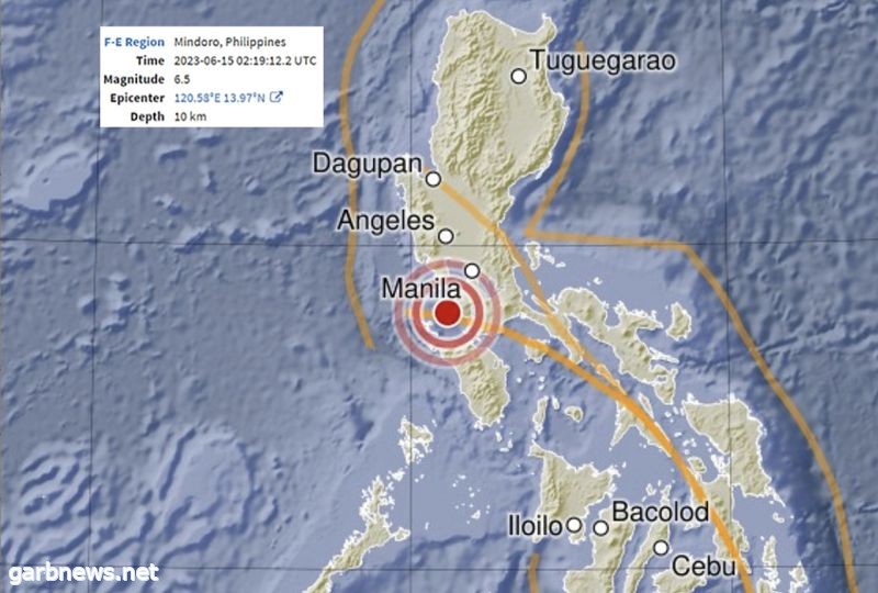 زلزال بقوة 6.2 درجات يضرب قبالة سواحل الفلبين