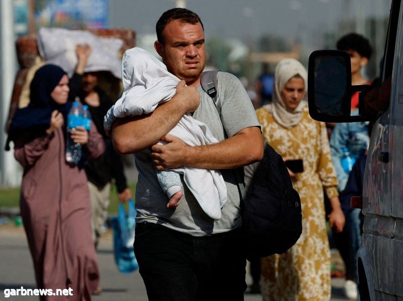إسرائيل: 100 ألف فلسطيني نزحوا من شمال قطاع غزة إلى جنوبه خلال يومين