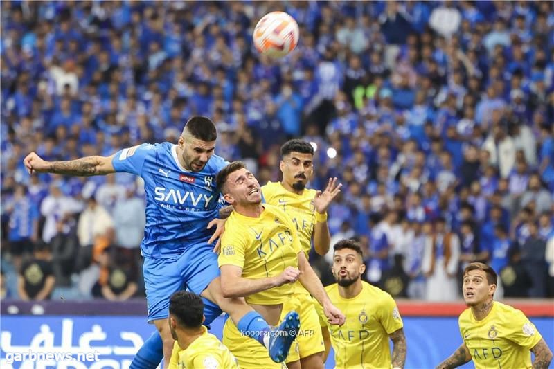 النصر يواجه الهلال في ديربي الوسطى الممتع والمثير من الجولة 32 من دوري روشن الليلة