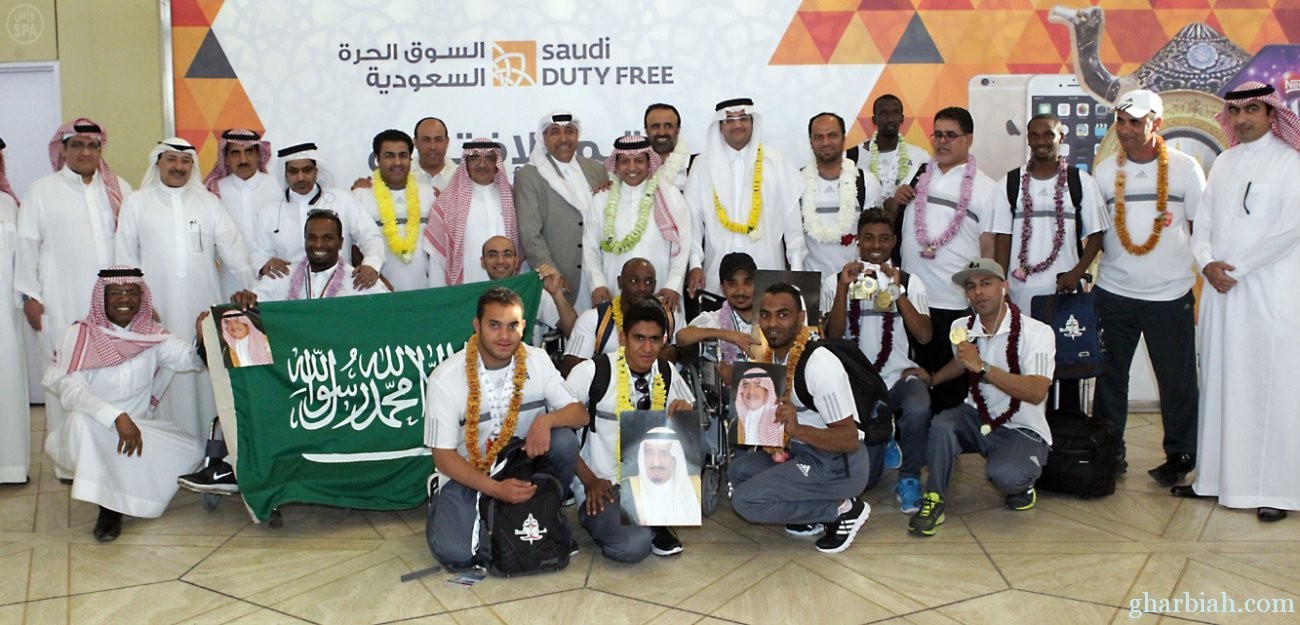 بعثة المنتخب السعودي لقوى الاحتياجات الخاصة تصل الرياض