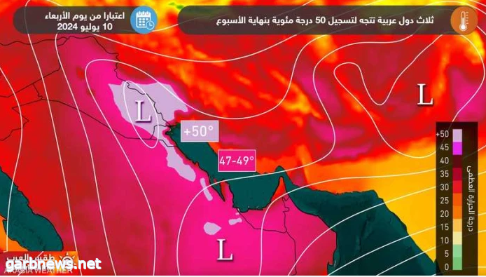 "طقس العرب" يكشف عن موجة حر "لاهبة" قادمة تجتاح 3 دول عربية