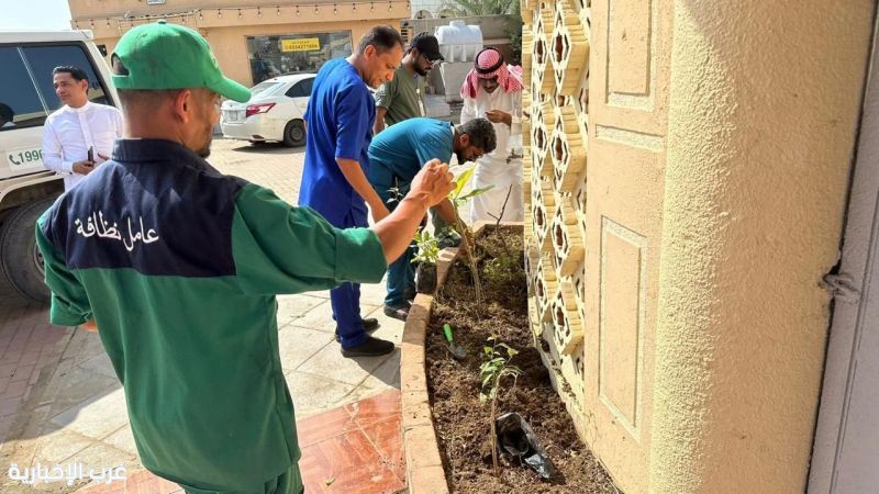 الشؤون الإسلامية في جازان تطلق مبادرة تشجير ساحات المساجد والجوامع بأبي عريش