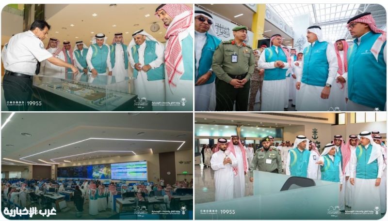 وزير النقل يتفقد مجمع صالات الحج والعمرة ومبنى عمليات الخطوط السعودية بمطار الملك عبدالعزيز وزير النقل يتفقد مجمع صالات الحج والعمرة ومبنى عمليات الخطوط السعودية بمطار الملك عبدالعزيز