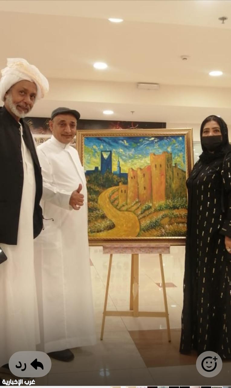 الفنانة ابتسام عبداللطيف تتألق في معرض "إلهامات فان جوخ" بلوحة تجسد عبق التراث بروح معاصرة