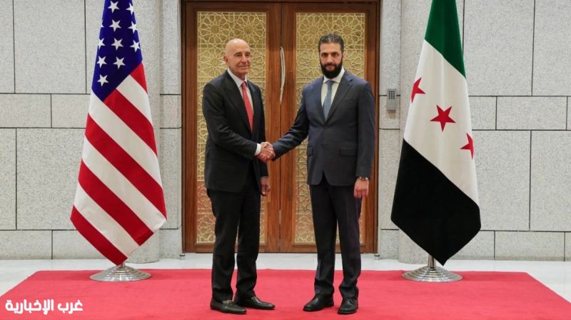 سوريا.. الشرع يجرى مناقشات مع توماس براك سوريا.. الشرع يجرى مناقشات مع توماس براك