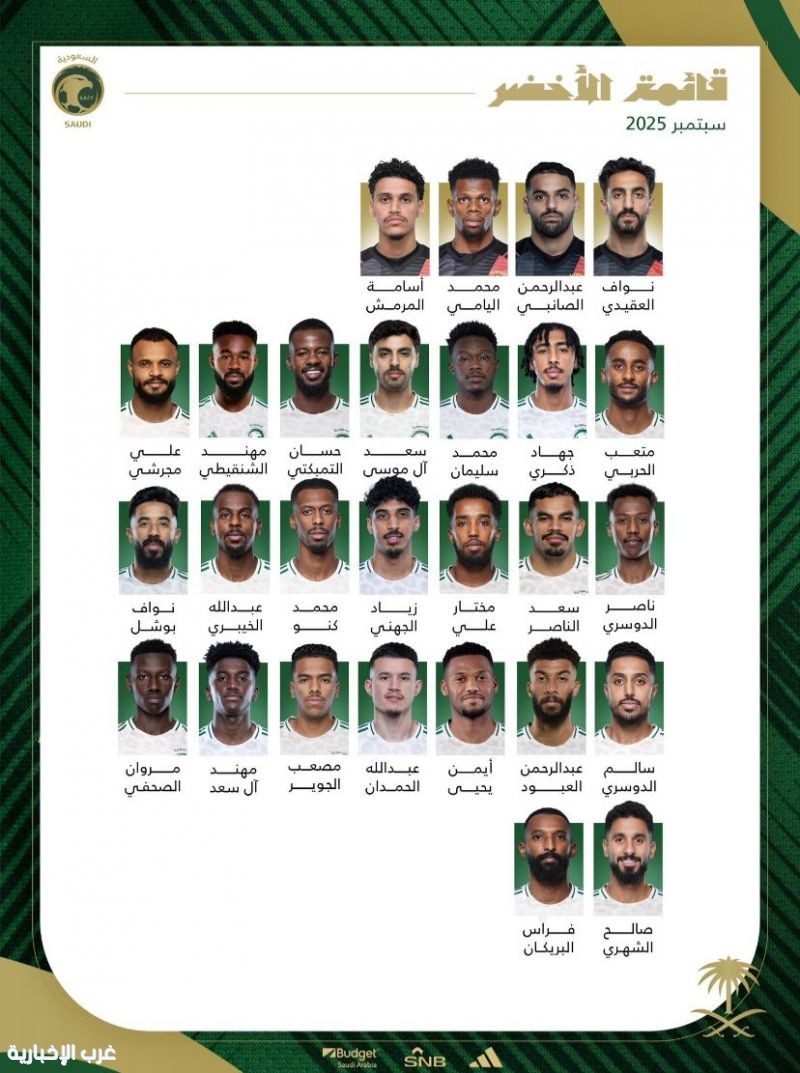 الأخضر يعلن تشكيلة التشكيك ومقدونيا استعداداً للملحق الآسيوي وحكام دوري روشن ينهون معسكرهم في الطائف الأخضر يعلن تشكيلة التشكيك ومقدونيا استعداداً للملحق الآسيوي وحكام دوري روشن ينهون معسكرهم في الطائف