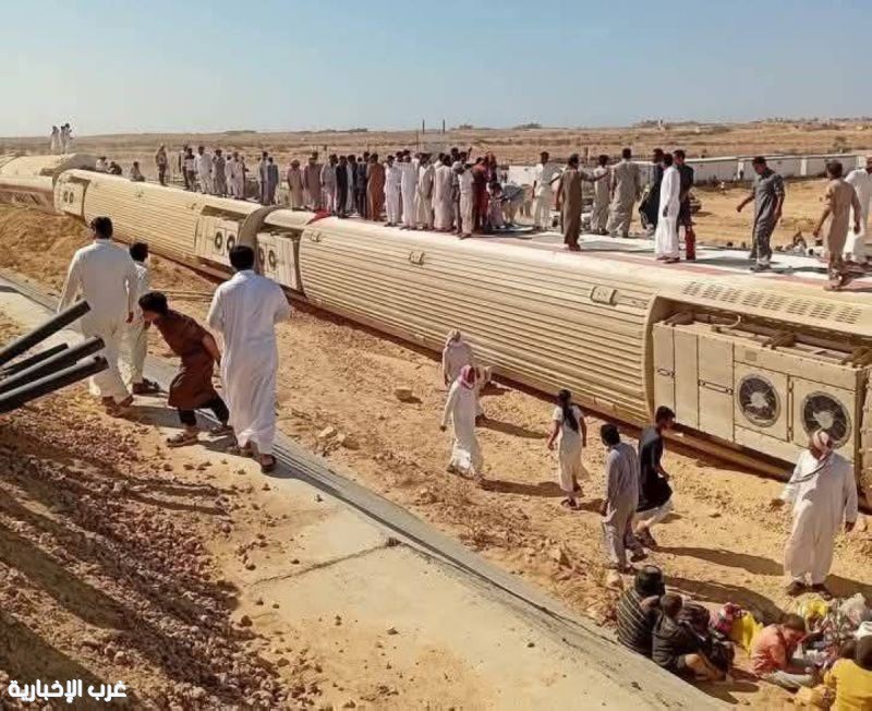 #مصر.. وفاة وإصابة 57 شخصاً في انقلاب قطار بمرسى  مطروح