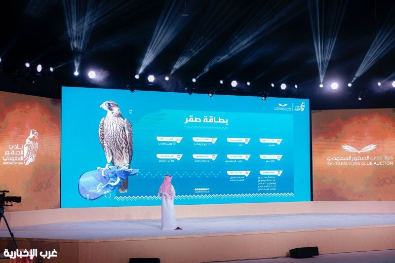 بيع أغلى شاهين فرخ حتى الآن في الليلة الـ 17 لمزاد نادي الصقور السعودي 2025 بيع أغلى شاهين فرخ حتى الآن في الليلة الـ 17 لمزاد نادي الصقور السعودي 2025