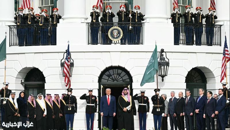 الرئيس الأمريكي يستقبل #ولي_العهد في البيت الأبيض وسط مراسم رسمية