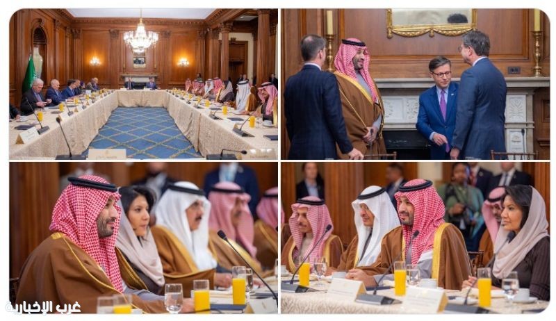 #ولي_العهد يعقد اجتماعات ثنائية وموسعة مع قيادات وأعضاء الكونغرس في واشنطن لتعزيز الشراكة الاستراتيجية