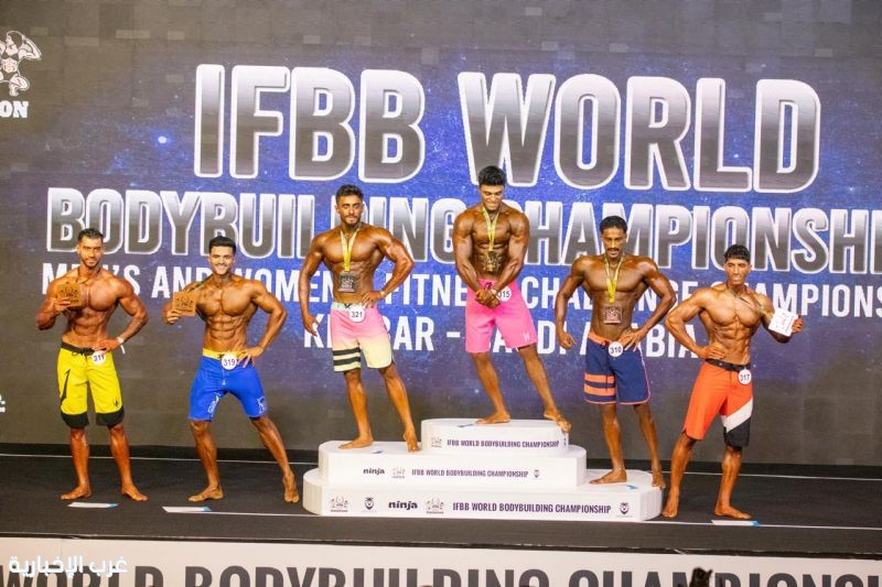 " بناء الأجسام" يحصد فضيتا,ن و٥ برونزيات   ببطولة العالم بالدمام