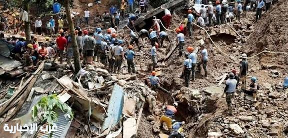 مصرع (12) شخصًا وفقدان (30) جراء انهيار أرضي بميناء نهري وسط البيرو