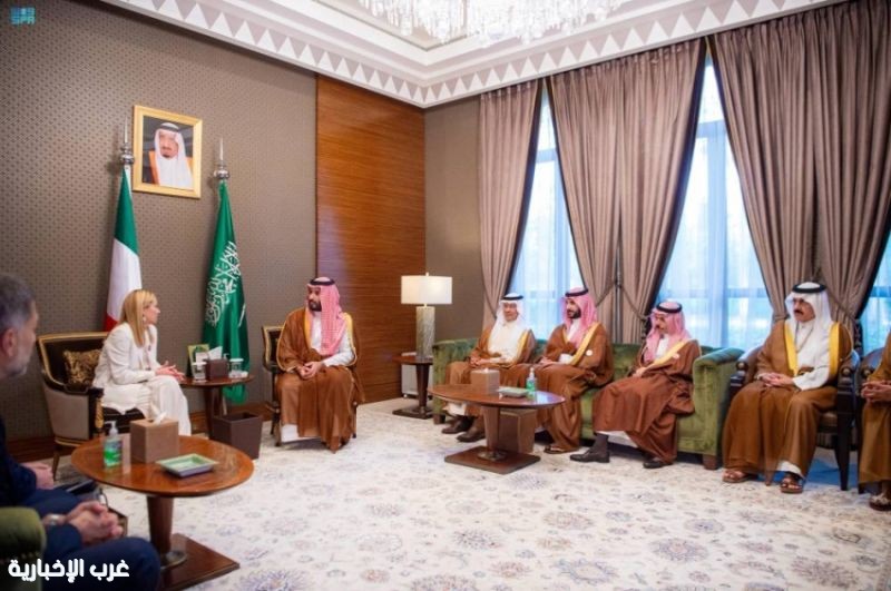 ولي العهد ورئيسة وزراء إيطاليا يبحثان العلاقات والمستجدات