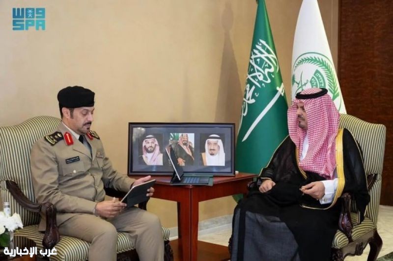 نائب أمير مكة المكرمة يستقبل قائد قوة أمن المنشآت بالمنطقة