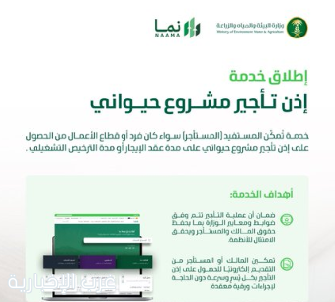 «البيئة» تُطلق خدمة «إذن تأجير مشروع حيواني».. خطوات وشروط التقديم