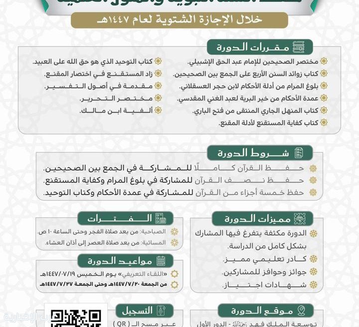 برعاية السديس.. دورة علمية لحفظ السنة والمتون الشرعية في المسجد الحرام