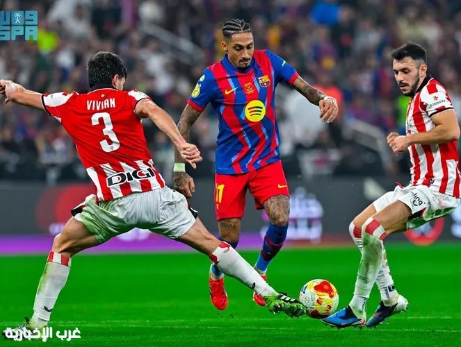 برشلونة يتأهل لنهائي كأس السوبر الإسباني بفوز عريض على أتلتيك بلباو