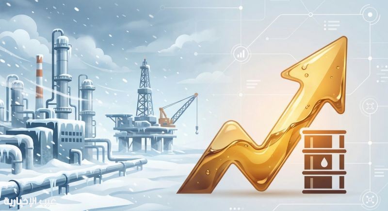 ارتفاع أسعار النفط بدعم من تعطل الإنتاج في أمريكا بسبب العاصفة الشتوية