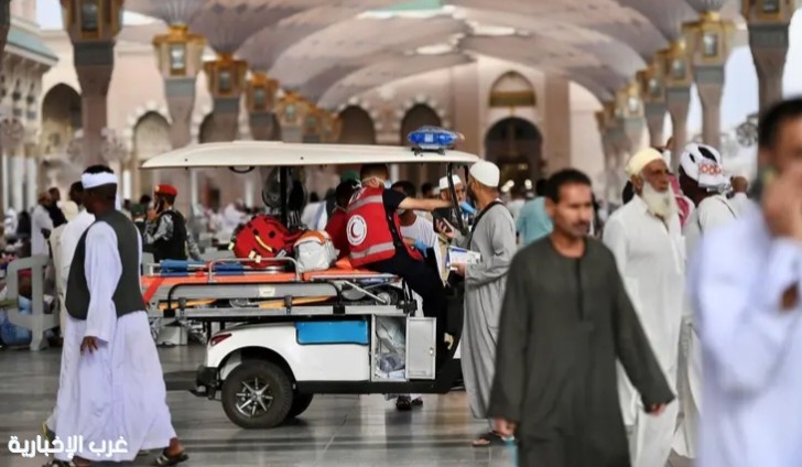 جاهزية إسعافية للهلال الأحمر في ختم القرآن بالمسجد النبوي