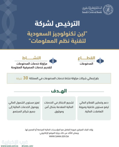 المركزي السعودي يرخص لشركتين بمجال التقنية لتقديم خدمات المصرفية المفتوحة