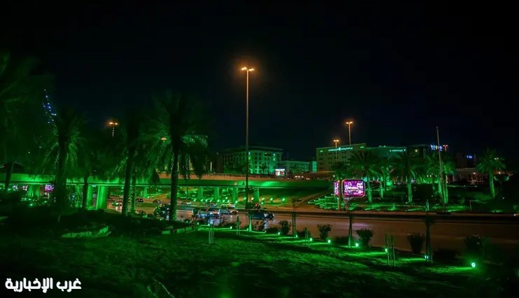 إضاءات خضراء تزيّن الرياض احتفاءً بيوم مبادرة السعودية الخضراء إضاءات خضراء تزيّن الرياض احتفاءً بيوم مبادرة السعودية الخضراء