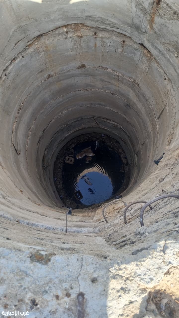 ردم بئراً مكشوفة بمركز البيضاء ردم بئراً مكشوفة بمركز البيضاء