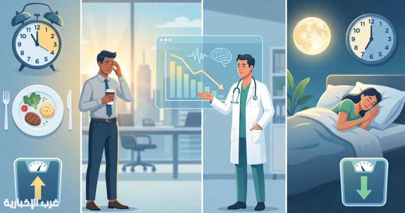 توقيت الوجبات.. عامل خفي يؤثر على الوزن أكثر من نوع الطعام توقيت الوجبات.. عامل خفي يؤثر على الوزن أكثر من نوع الطعام